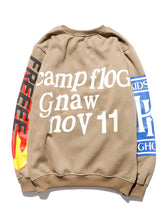 Printed Round Neck Street Style Sweatshirt